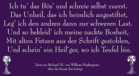 Zitat aus Richard III. von William Shakespeare