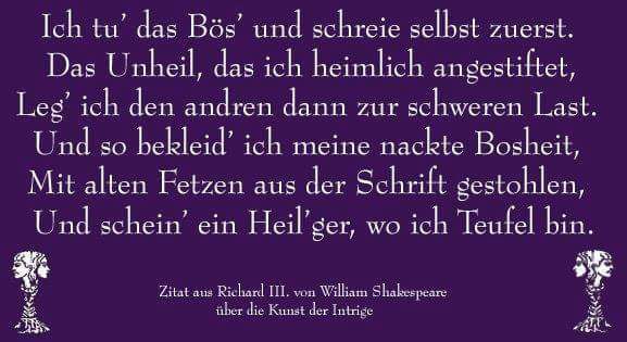 Zitat aus Richard III. von William Shakespeare